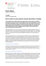 Rise in number of cancer patients coincides with decline in mortality