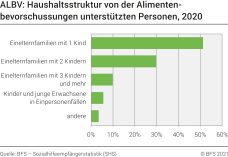 ALBV: Haushaltsstruktur von der Alimentenbevorschussungen unterstützten Personen
