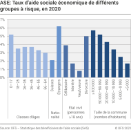 ASE: Taux d'aide sociale économique de différents groupes à risque