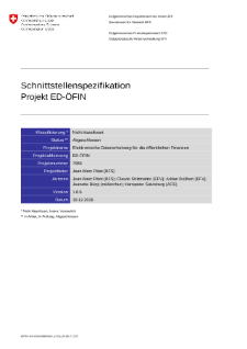 Schnittstellenspezifikation, Projekt ED-ÖFIN, V.1.6.6