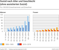 Suizid nach Alter und Geschlecht (ohne assistierten Suizid)