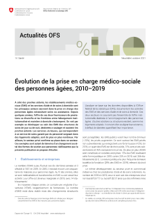 Évolution de la prise en charge médico-sociale des personnes âgées, 2010-2019