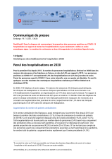 Recul des hospitalisations en 2020