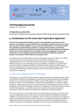 La numérisation se fait sentir dans l'agriculture également