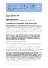 La digitalizzazione prende piede anche nell'agricoltura