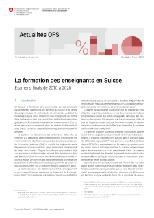 La formation des enseignants en Suisse