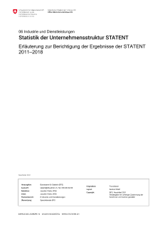 Erläuterungen zur Berichtigung der STATENT-Ergebnisse 2011-2018
