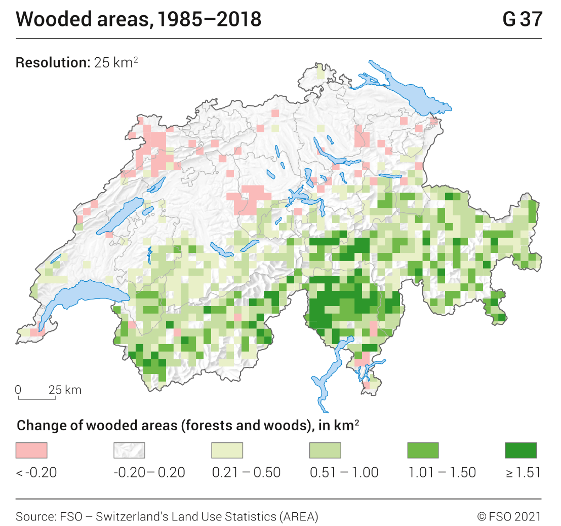 Wooded areas