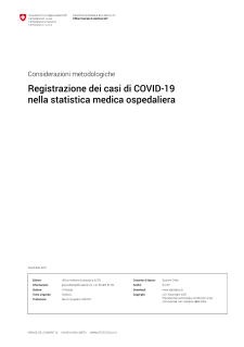 Considerazioni metodologiche - Registrazione dei casi di COVID-19 nella statistica medica ospedaliera