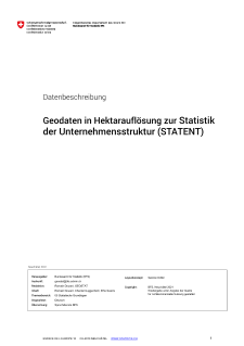 Statistik der Unternehmensstruktur (STATENT), Beschäftigte und Arbeitsstätten: Datenbeschreibung