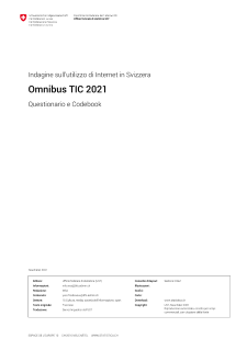 Indagine sull'utilizzo di Internet 2021 - Questionario e Codebook