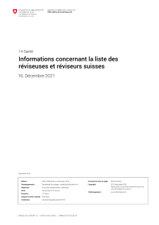 Informations concernant la liste des réviseuses et réviseurs suisses