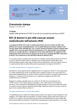 80% di decessi in più nelle case per anziani medicalizzate nell'autunno 2020