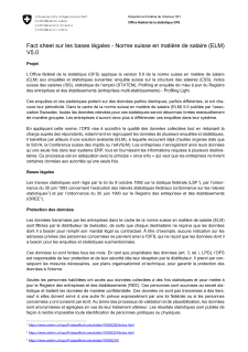 Fact sheet sur les bases légales - Norme suisse en matière de salaire (ELM) V5.0