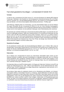 Fact sheet gesetzliche Grundlagen – Lohnstandard-CH (ELM) V5.0