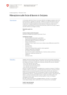 Rilevazione sulle forze di lavoro in Svizzera