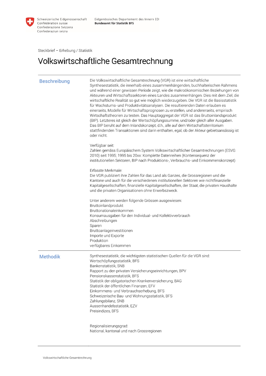 Volkswirtschaftliche Gesamtrechnung