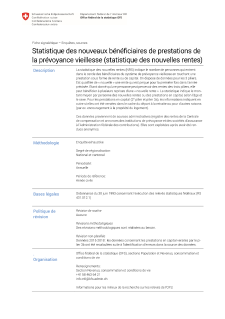 Statistique des nouvelles rentes
