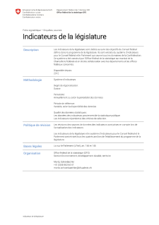 Indicateurs de la législature