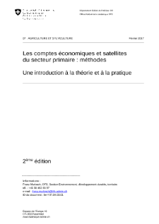 Les comptes économiques et satellites du secteur primaire: méthodes