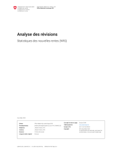 Statistiques des nouvelles rentes (NRS) - Analyse des révisions