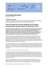 Près de la moitié des nouveaux diplômés de la formation professionnelle supérieure étaient en télétravail en 2020