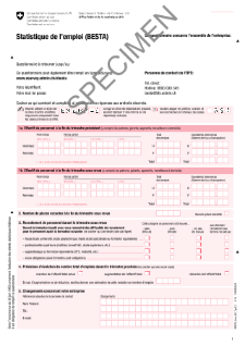 Statistique de l'emploi STATEM: questionnaire