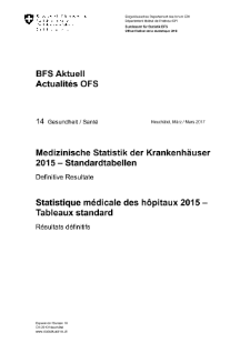 Medizinische Statistik der Krankenhäuser 2015 - Standardtabellen
