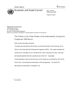 Review of the International Comparison Programme 2005 Round