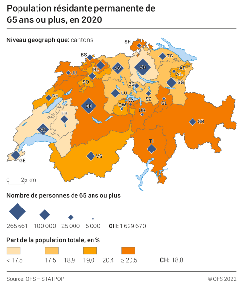 Population résidante permanente de 65 ans ou plus