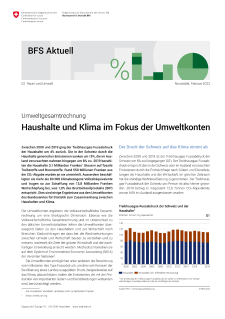 Haushalte und Klima im Fokus der Umweltkonten