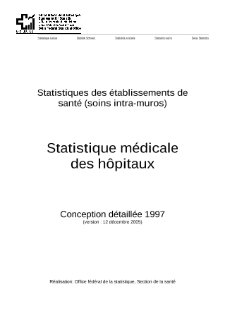 Statistique médicale des hôpitaux et statistique des établissements de santé: Conception détaillée