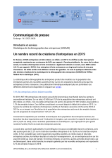 Un nombre record de créations d'entreprises en 2019