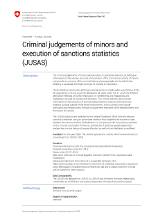 Criminal judgements of minors and execution of sanctions statistics