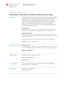 Statistique financière de l'aide sociale au sens large
