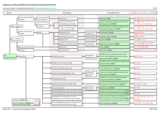 Schema der Tatvorgehen digitale Kriminalität