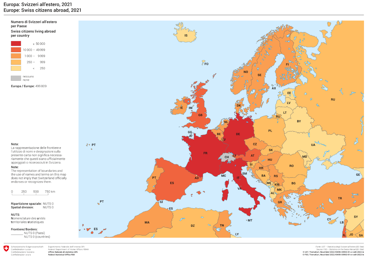 Europa: Svizzeri all'estero