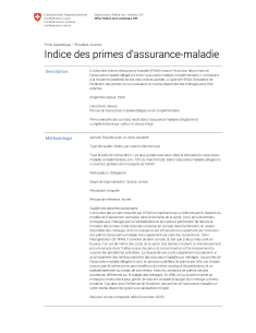 Indice des primes d'assurance-maladie