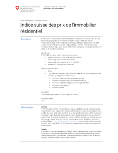 Indice suisse des prix de l'immobilier résidentiel