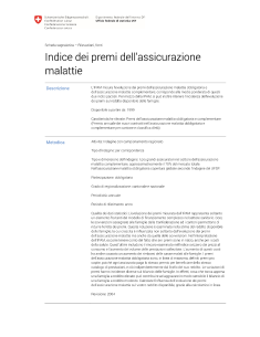 Indice dei premi dell'assicurazione malattie