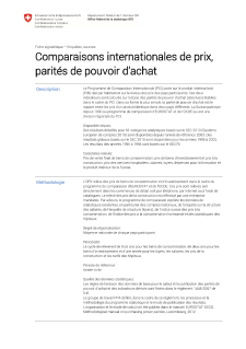 Comparaisons internationales de prix, parités de pouvoir d’achat