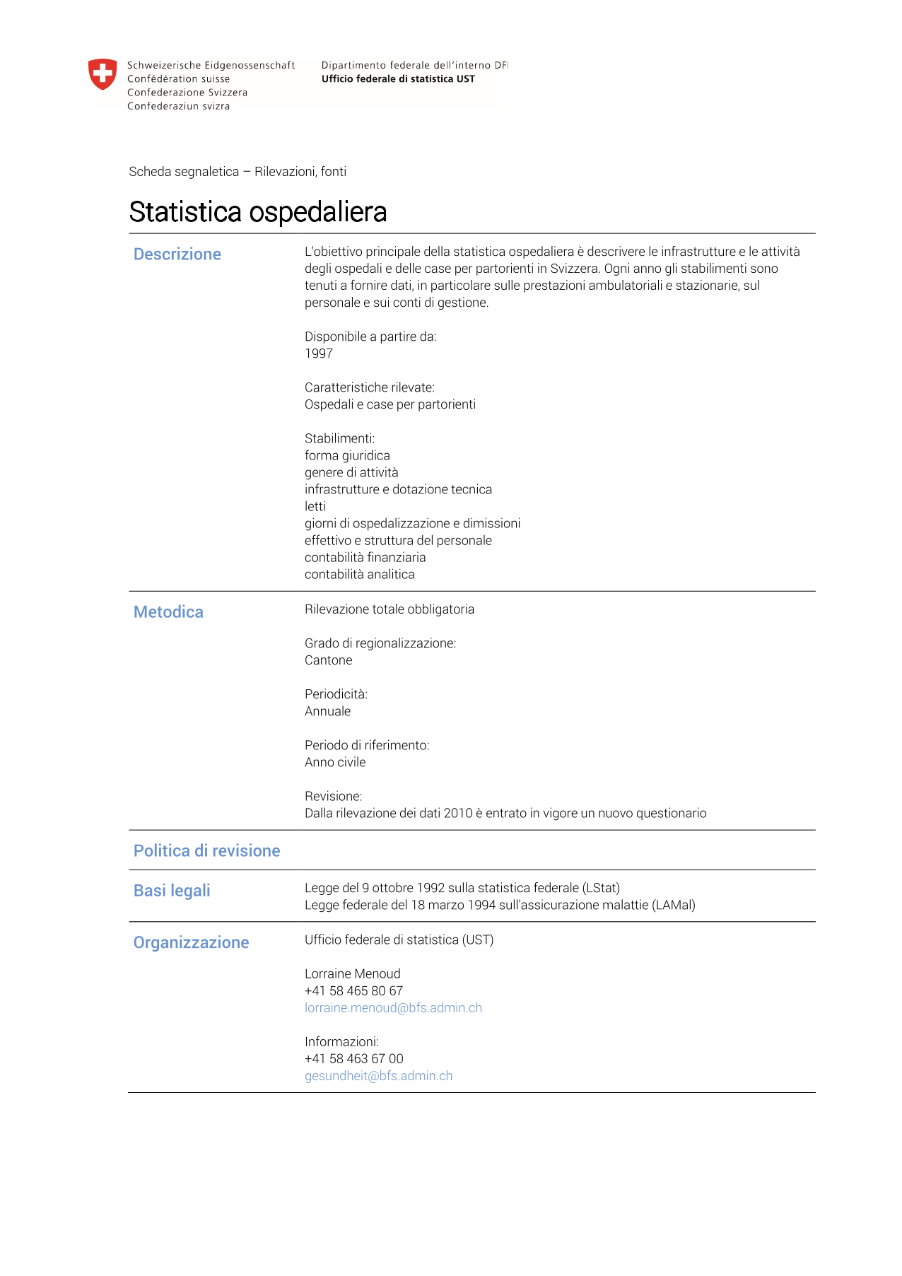 Statistica ospedaliera