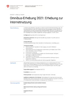 Omnibus 2021: Erhebung zur Internetnutzung