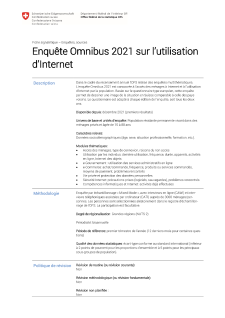 Omnibus 2021: enquête sur l'utilisation d'internet
