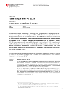 Statistique de l'AI 2021