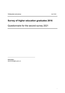 Survey of higher education graduates - Questionnaire for second survey 2021