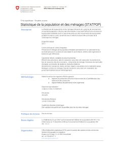 Statistique de la population et des ménages