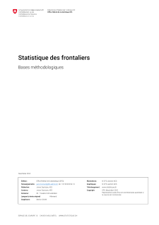 Statistique des frontaliers (STAF) - Bases méthodologiques