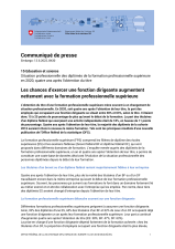 Les chances d'exercer une fonction dirigeante augmentent nettement avec la formation professionnelle supérieure