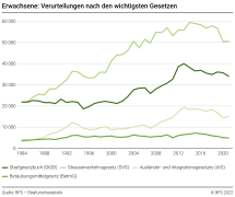 Erwachsene: Verurteilungen nach den wichtigsten Gesetzen